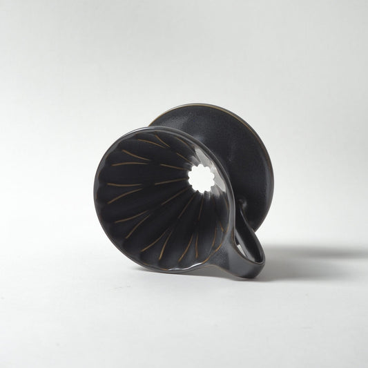 日本三洋有田燒花瓣濾杯 - 黑色限量版