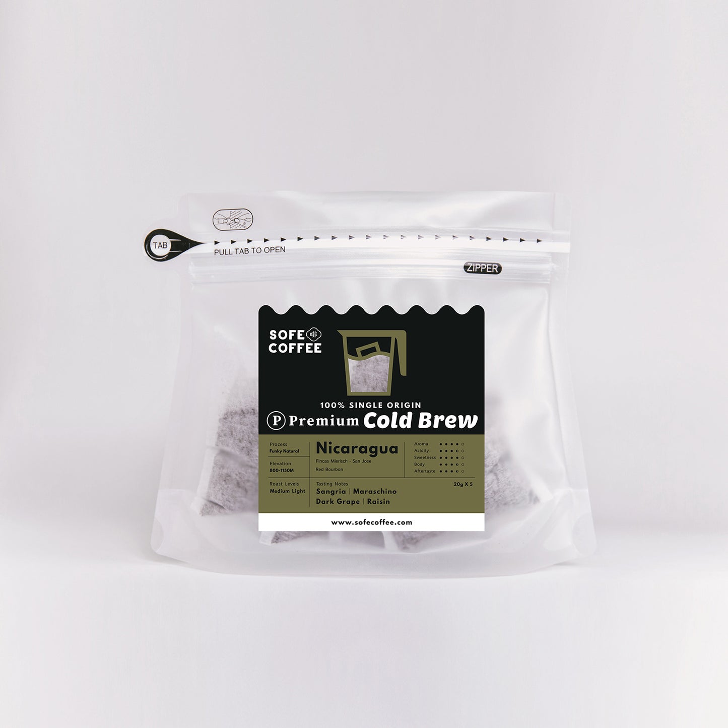 Ⓟ 𝐏𝐫𝐞𝐦𝐢𝐮𝐦 Cold Brew Coffee Bags - Nicaragua