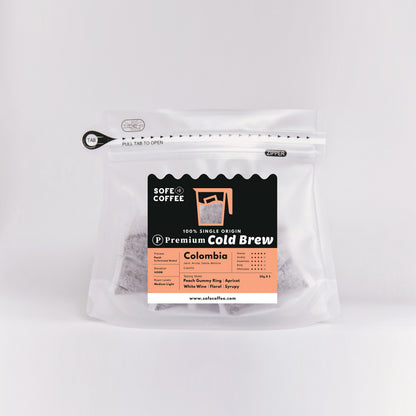 NEW - Ⓟ 𝐏𝐫𝐞𝐦𝐢𝐮𝐦 Cold Brew Coffee Bags - Colombia (+ Peach)